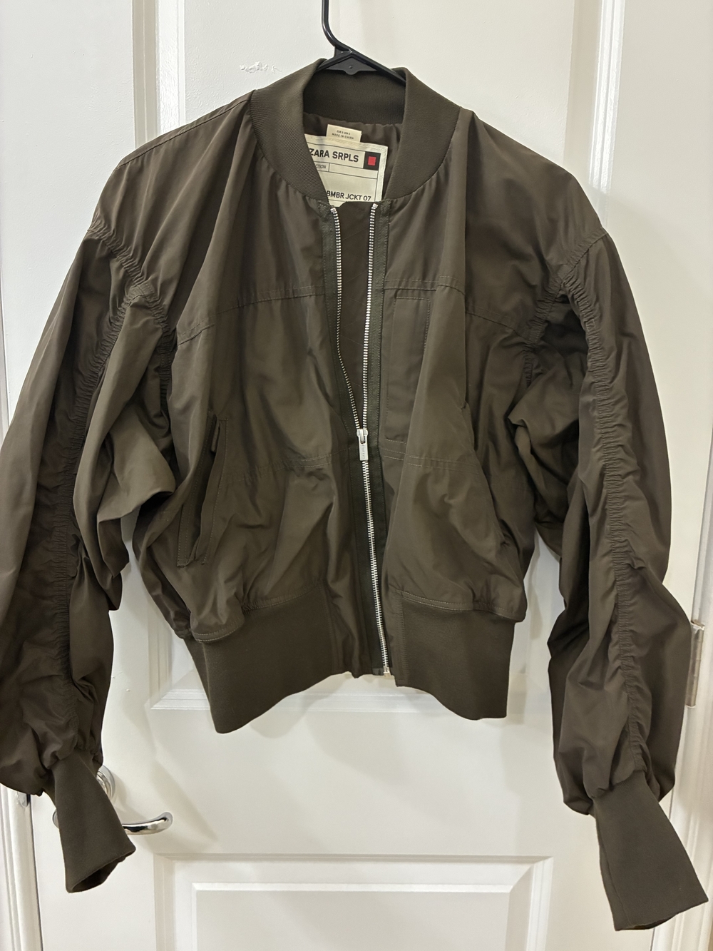 Zara Olive Green Bomber Jacket